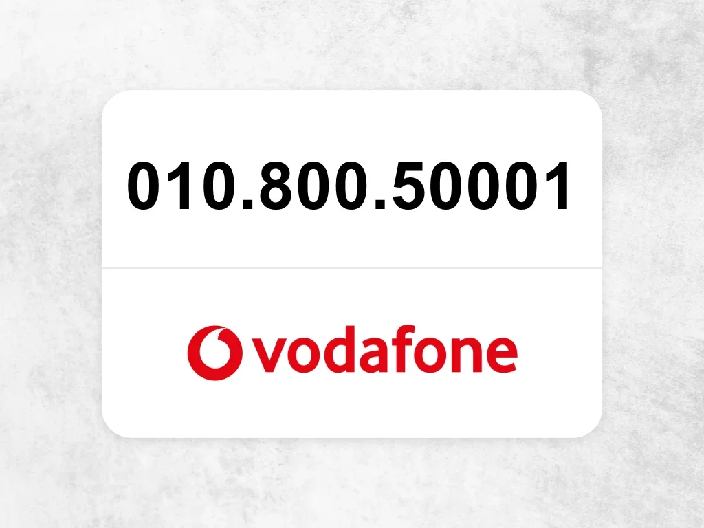 فودافون  010.800.50001