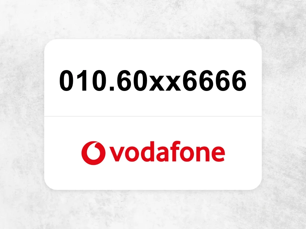 فودافون  010.60xx6666